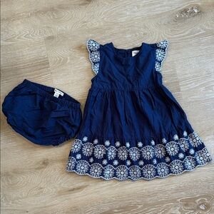 Hatley Baby Navy Embroidered Outfit 18-24M